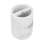 Porta Escovas de Dente Cilíndrico Plástico Branca Oikos