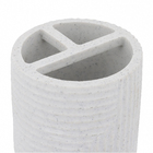 Porta Escovas de Dente Plástico Cilíndrico Off White Oikos