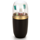 Porta Escovas E Pasta De Dente Preto E Dourado Arthi