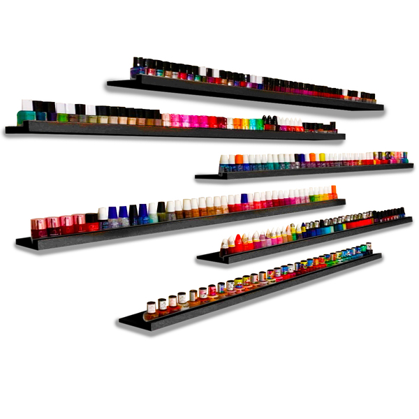 Porta Esmaltes Manicure Unhas Gel Salão Ateliê 6 Unid Preto