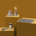 Porta Esponja Aço Inox Escovado 1,5x21,6x10,6cm Loft Delinia