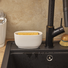 Porta Esponja Branco Cerâmica 8,2x15,2x7,2cm Delinia