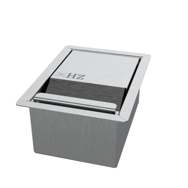 Porta Esponja Inox Com Tampa Embutir Granito 15x11cm