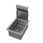 Porta Esponja Inox Com Tampa Embutir Granito 15x11cm