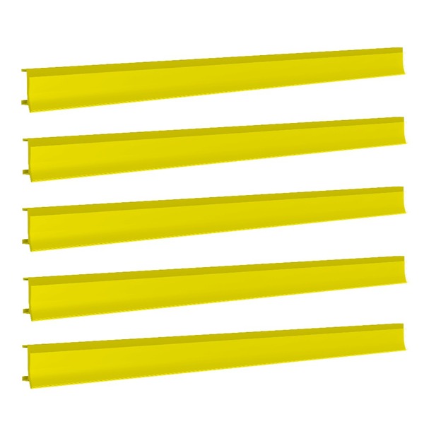Porta Etiqueta Bandeja Gondola Fit 90 Cm Amarelo Kit Com 30