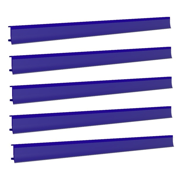 Porta Etiqueta Bandeja Gondola Fit 90 Cm Azul Kit Com 25