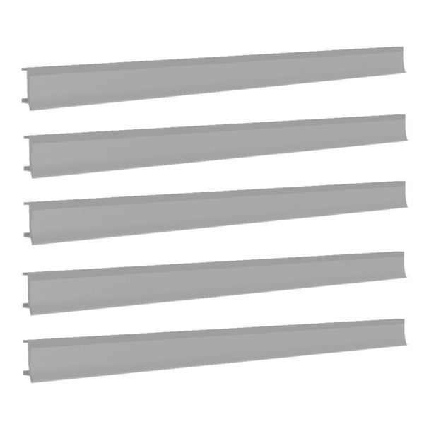 Porta Etiqueta Bandeja Gondola Fit 90 Cm Cinza Kit Com 30