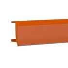 Porta Etiqueta Bandeja Gondola Fit 90 Cm Laranja Kit Com 5