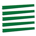 Porta Etiqueta Bandeja Gondola Fit 90 Cm Verde Kit Com 15