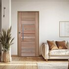 Porta Eucalipto Batente Eucalipto Puxador Barra Chata 102x210