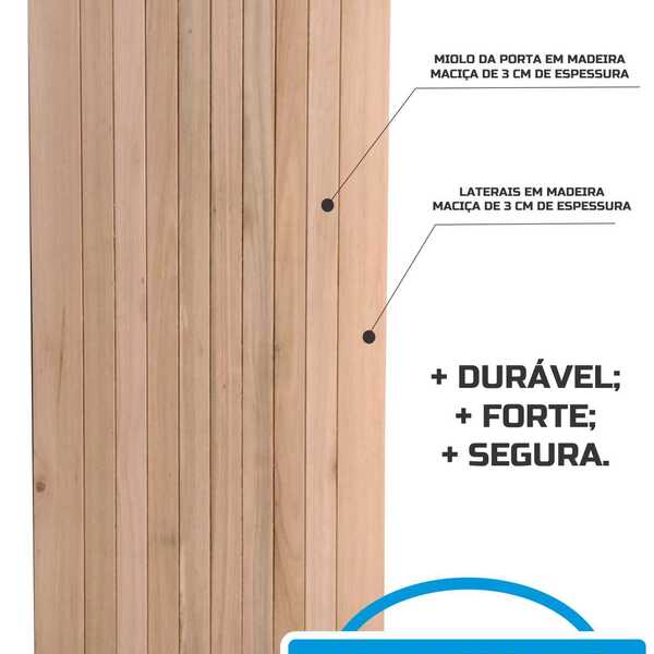 Porta Externa 210x80 Cm Maciça Mexicana / Lambri Eucalipto Neonx