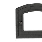 Porta Forno Ferro Fundido Com Vidro 31 5x46cm Colonial G