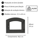 Porta Forno Ferro Fundido Com Vidro 31 5x46cm Colonial G