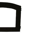 Porta Forno Ferro Fundido Vidro Batoque Madeira 53x41cm