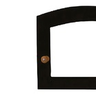 Porta Forno Ferro Fundido Vidro Batoque Madeira 53x41cm