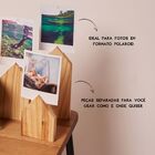 Porta Fotos Polaroid De Madeira - Kit Com 3 Unidades