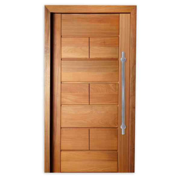 Porta França Em Madeira Maciça Tauari Mapaf 60cm X 210cm