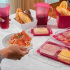 Porta-frios Bordô Com Tampa Moda Do Chef