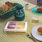 Porta Frios Com Pinça e Tampa Porta Queijos Fatiados Coza PP