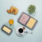 Porta Frios Duplo Pote Para Queijo Fatiado Com Tampa Empilhá