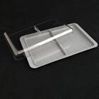 Porta Frios Duplo Pote Para Queijo Fatiado Com Tampa Empilhá