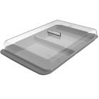 Porta Frios Duplo Pote Para Queijo Fatiado Com Tampa Empilhá