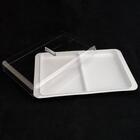 Porta Frios Duplo Pote Para Queijo Fatiado Com Tampa Empilháv