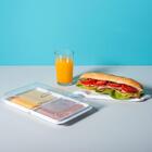 Porta Frios Duplo Pote Para Queijo Fatiado Com Tampa Empilháv