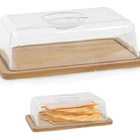 Porta Frios Em Bambu Com Tampa Em Acrilico Mimo Style Bm19161