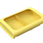 Porta-frios Sem Pinça Casual   24 X 17 X 5 Cm Amarelo Coza