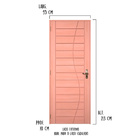 Porta Frisada Esquerdo Com Marco 95 X 213 Cm Madeira Maciça E