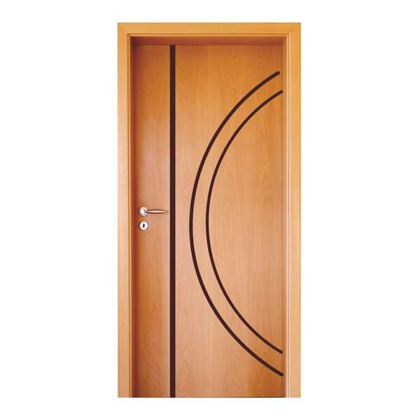 Porta Frisada Modelo 08 Em Madeira Semi Sólida Hdf Mapaf 70cm