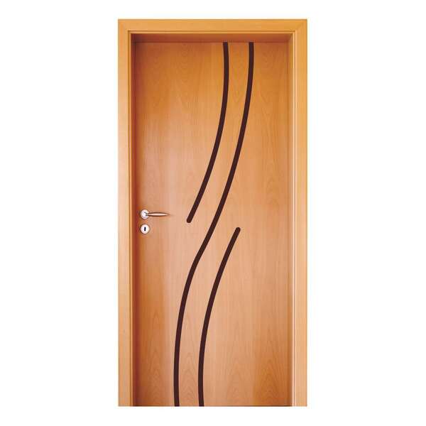 Porta Frisada Modelo 10 Em Madeira Semi Sólida Hdf Mapaf 82cm