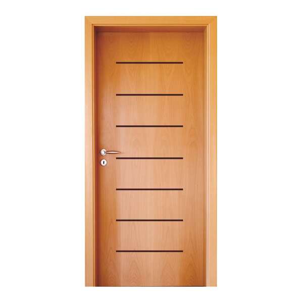 Porta Frisada Modelo 181 Em Madeira Semi Sólida Hdf 70cm X 21