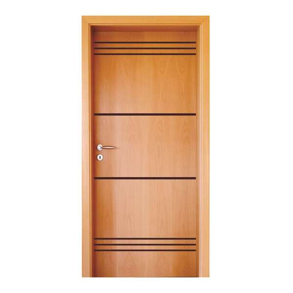 Porta Frisada Modelo 184 Montada Em Madeira Semi Sólida Hdf M