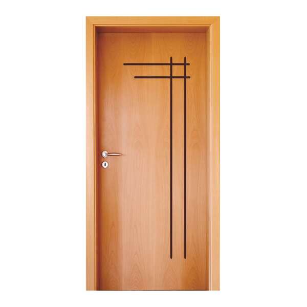 Porta Frisada Modelo 190 Em Madeira Semi Sólida Hdf 110cm X 2