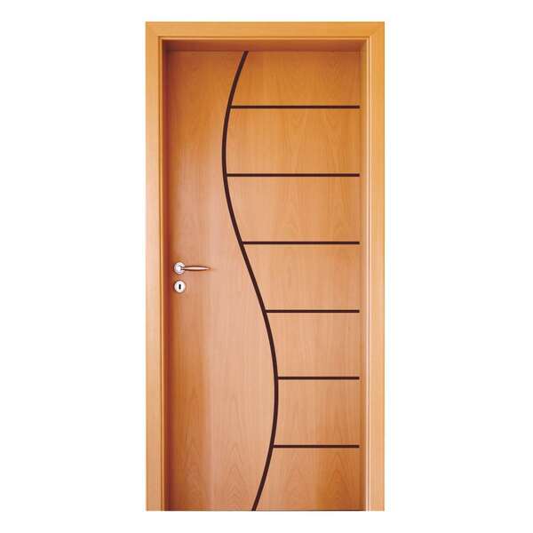 Porta Frisada Modelo 33 Em Madeira Semi Sólida Hdf Mapaf 72cm