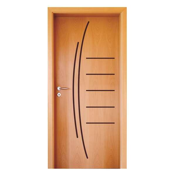Porta Frisada Modelo 37 Em Madeira Semi Sólida Hdf Mapaf 70cm
