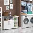 Porta Fruteira Branco C/ Preto 2 Portas Multiuso Cozinha