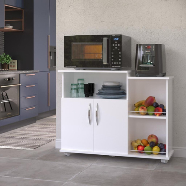 Porta Fruteira Com Tampo Branco Multifuncional