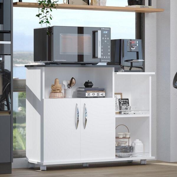 Porta Fruteira Cozinha Armário P/ Micro-ondas 2 Portas Preto