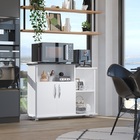 Porta Fruteira Micro-ondas 2 Portas Branco C/ Preto Cozinha