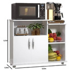 Porta Fruteira Micro-ondas Tampo Branco