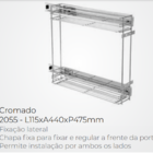 Porta Garrafas Embutido Armário Deslizante 47x11x44 Schmitt