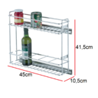 Porta Garrafas Organizador Embutido Deslizante 45x41 Schmitt