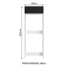 Porta Geladeira 1 Porta Basculante Branco/preto Glamy Madesa