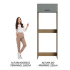 Porta Geladeira Armário de Cozinha 1 Porta Basculante Rustic/