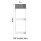 Porta Geladeira Madesa Lux 1 Porta Basculante - Branco/cinza