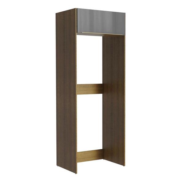 Porta Geladeira Madesa Lux 1 Porta Basculante - Rustic/cinza