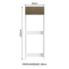 Porta Geladeira Madesa Stella 1 Porta Basculante - Branco/rus